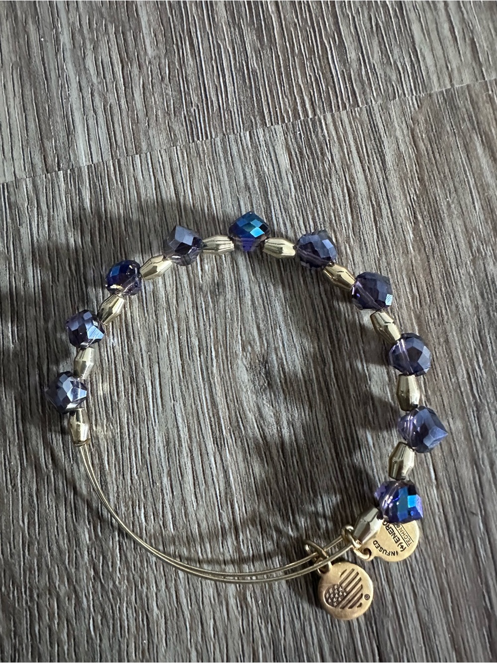 Alex and Ani purple Swarovski bangle